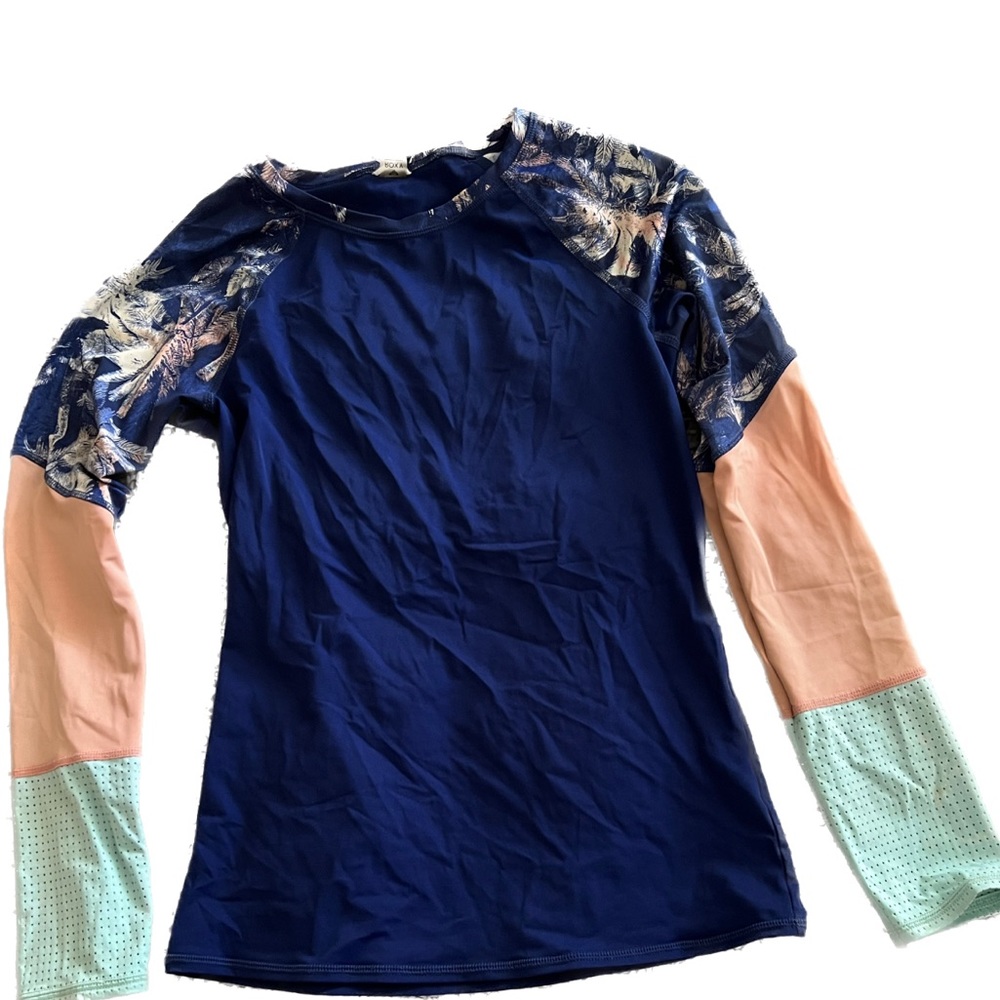 ROXY RASH GUARD PURPLE PINK AND BLUE 🏄‍♀️